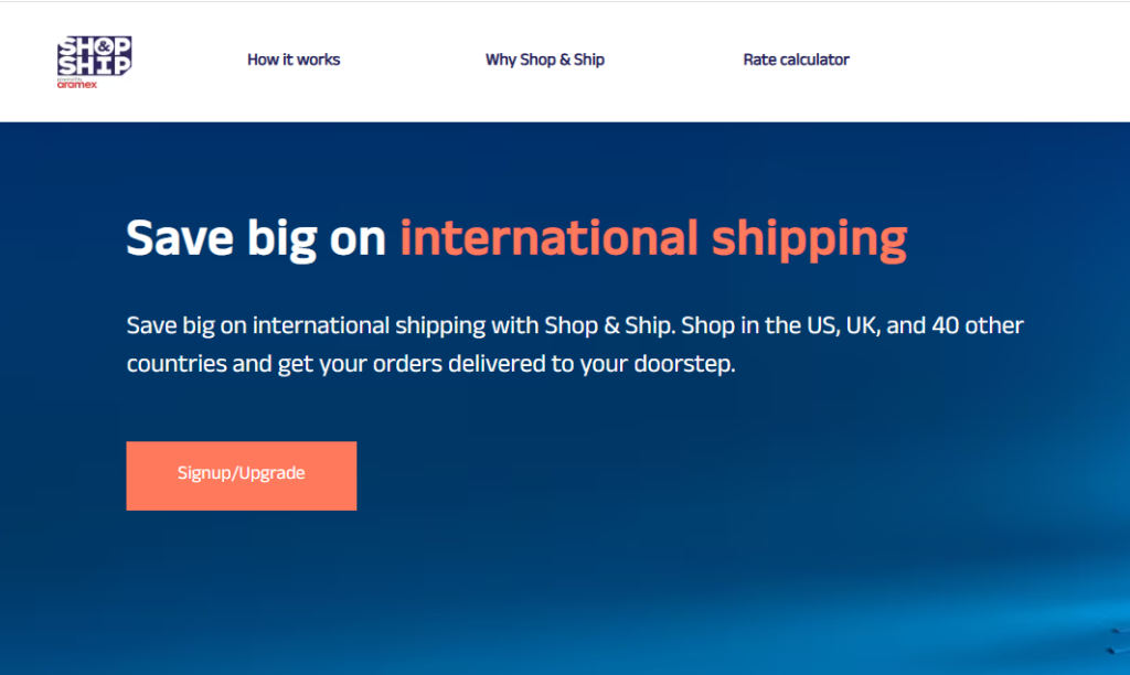 Aramex Shop & Ship — Best for Established MENA Shoppers
